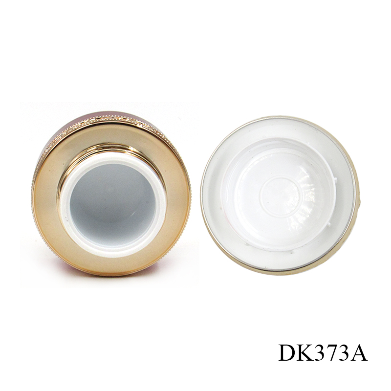 Customized 10g small plastic face cream jar golden PS plastic cosmetic jars