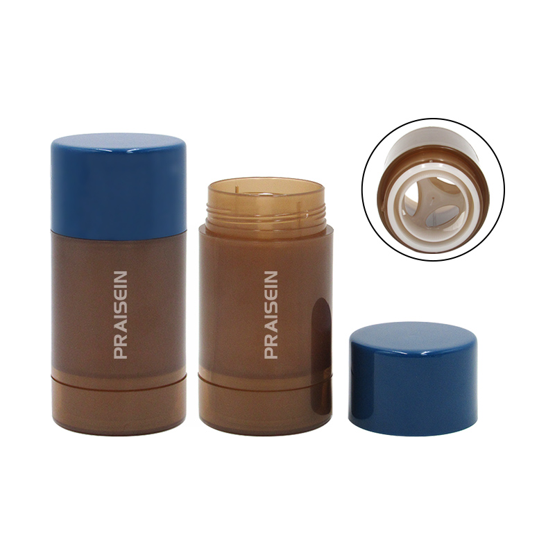 Empty plastic bottle cosmetics deodorant container 40g 50g 75g round body deodorant stick bottle