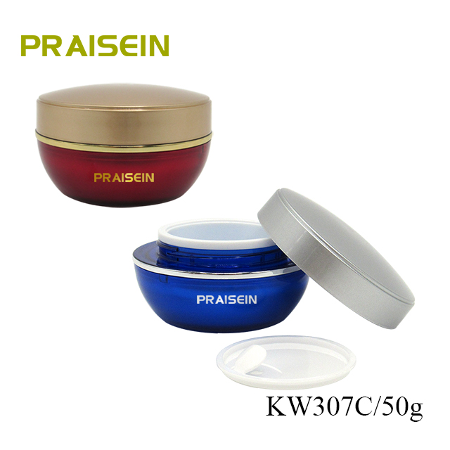 Plastic face cream Bottle with lid 50g round cosmetic cream jar container wholesale empty jar