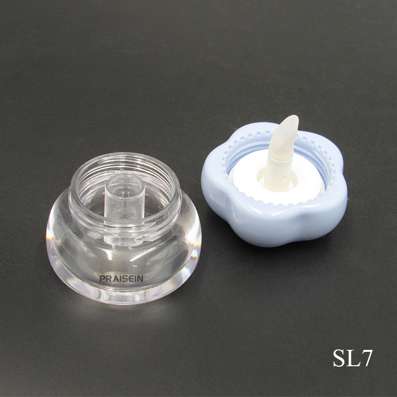 4-5g Transparent Lip Gloss Tube Custom Label Empty Round Plastic Lip Mud Tube with Brush