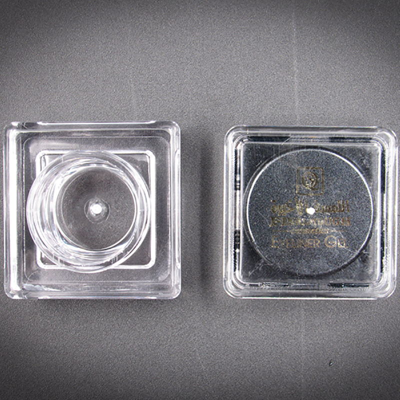 Wholesale square Thick-walled Eyeliner Cream Cans and Small Plastic clear Cosmetic Jar