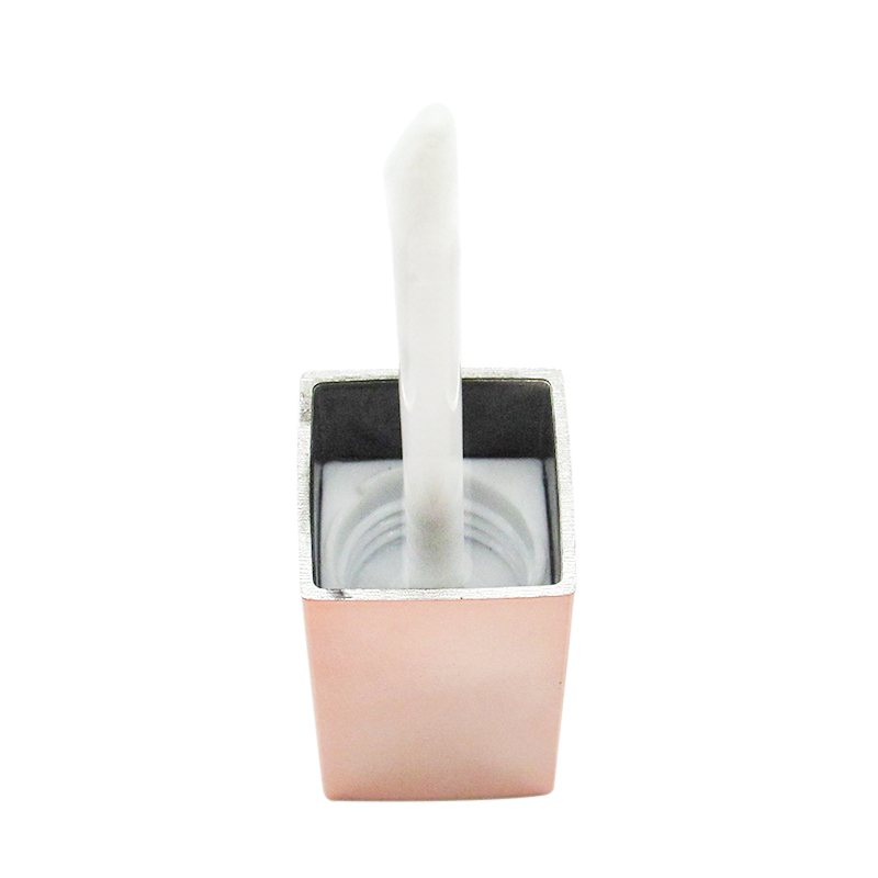 Makeup double wall plastic packaging, 6ml square clear lipgloss empty tube container, China factory price wholesale