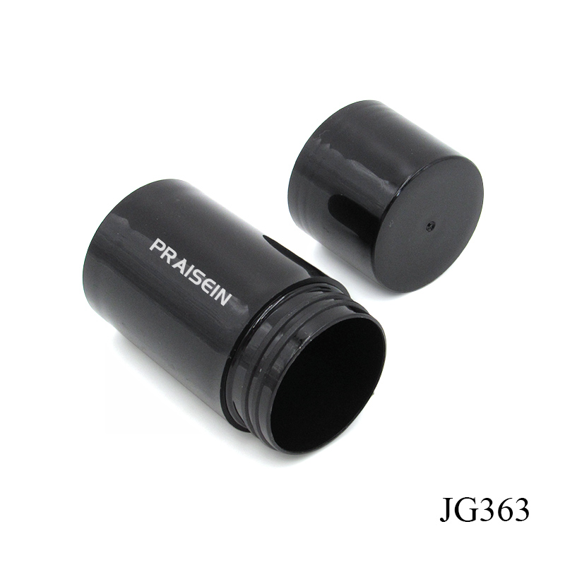 New Black PP Circular Cosmetic Tubes Push up From the Bottom Empty Plastic Deodorant Bottle 30g