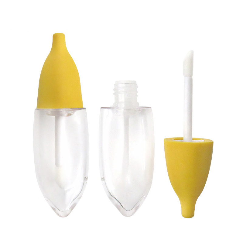 Banana shape makeup suit empty 45ml 85ml lotion bottle lipgloss lipstick Mascara Eyeliner Tube container plastic packaging
