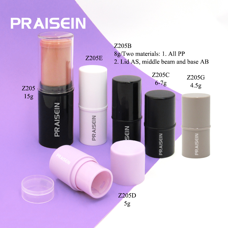 5g 8g 15g empty plastic concealer stick package round twist up blush stick tubes