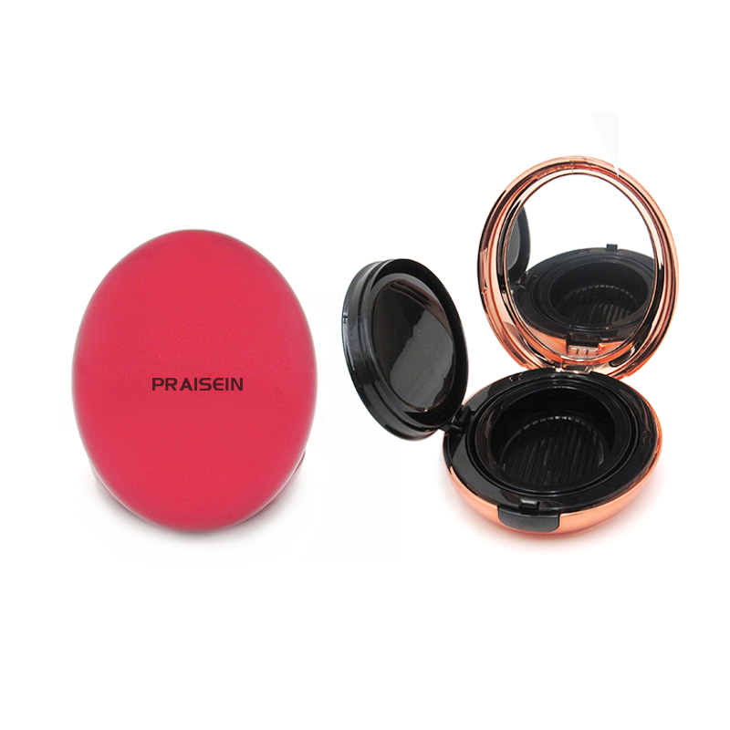 Customized new magnetic adsorption air cushion case cosmetic packaging oval plastic concealer liquid foundation container