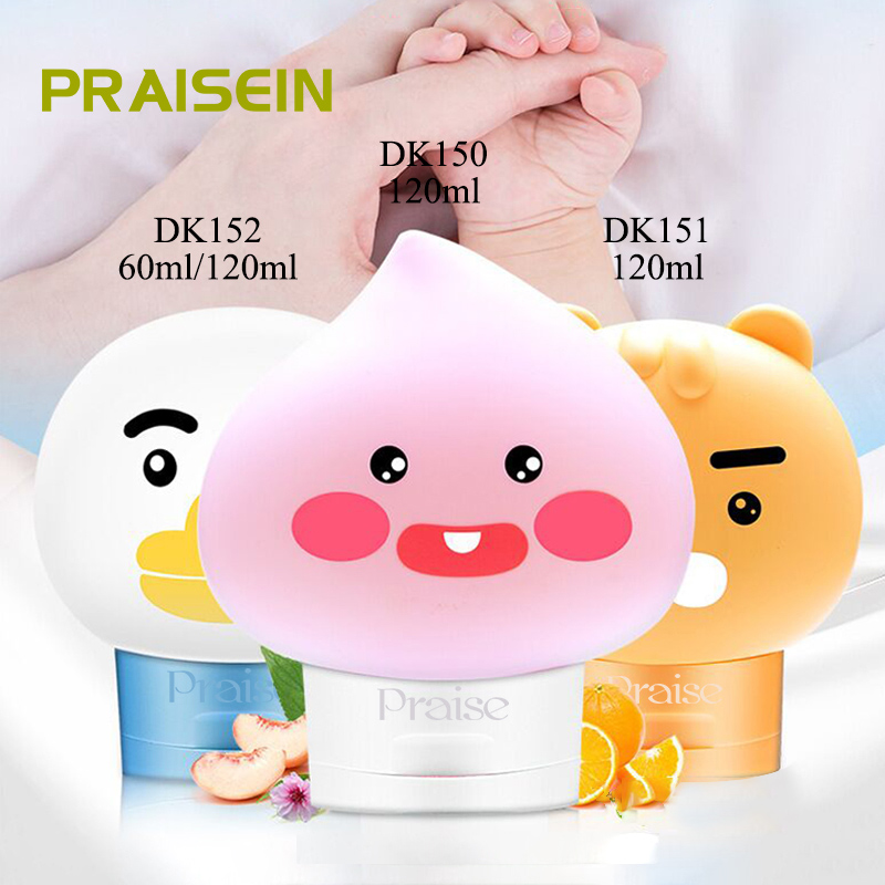 Custom 60ml 120ml Squeeze Type Skin Care Plastic Bottle Cartoon Kids Hand Cream Bottle