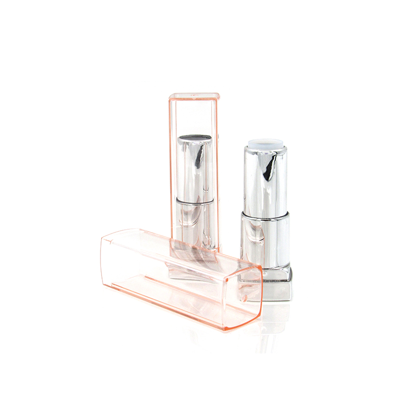 Plastic lipstick container manufacturers custom empty silver square lipstick packaging tube