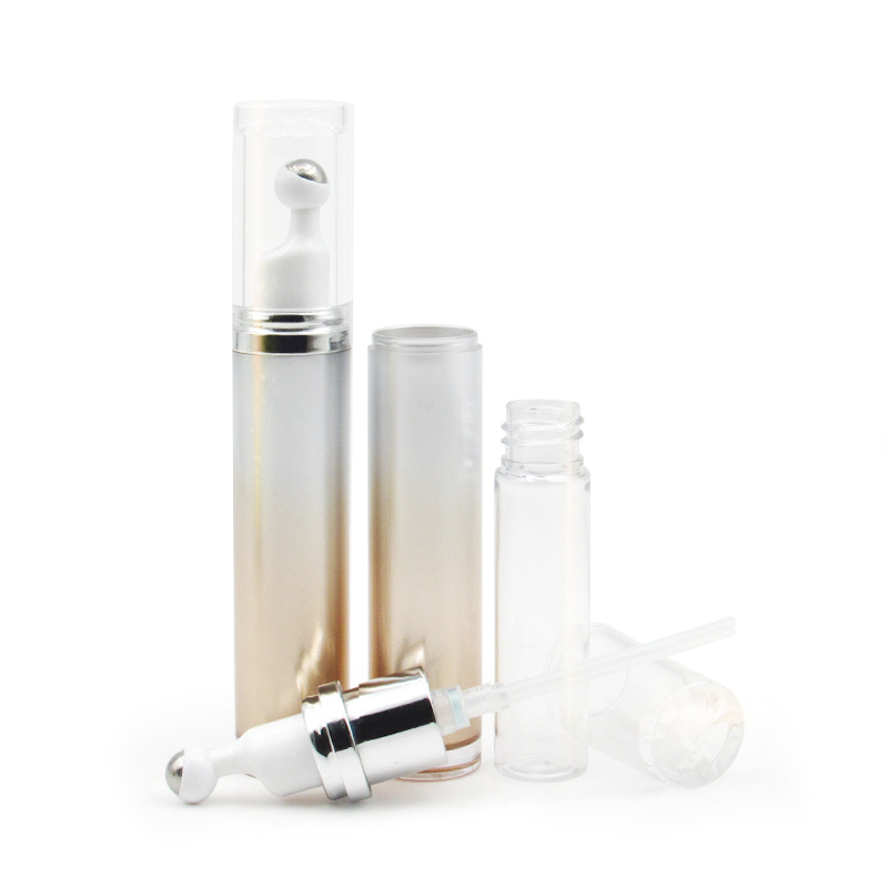 15ml 20ml skin care empty eye cream essence massage stick steel ball roller bottle custom acrylic eye cream bottle packaging