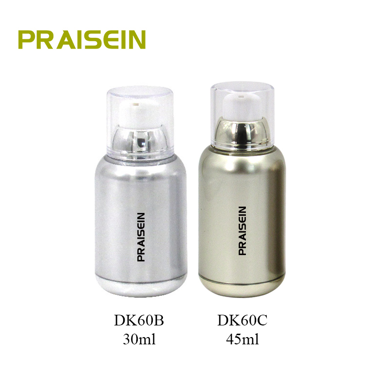 Factory Custom Cosmetic Plastic Bottles 30ml 45ml Empty Round Airless Lotion Bottles
