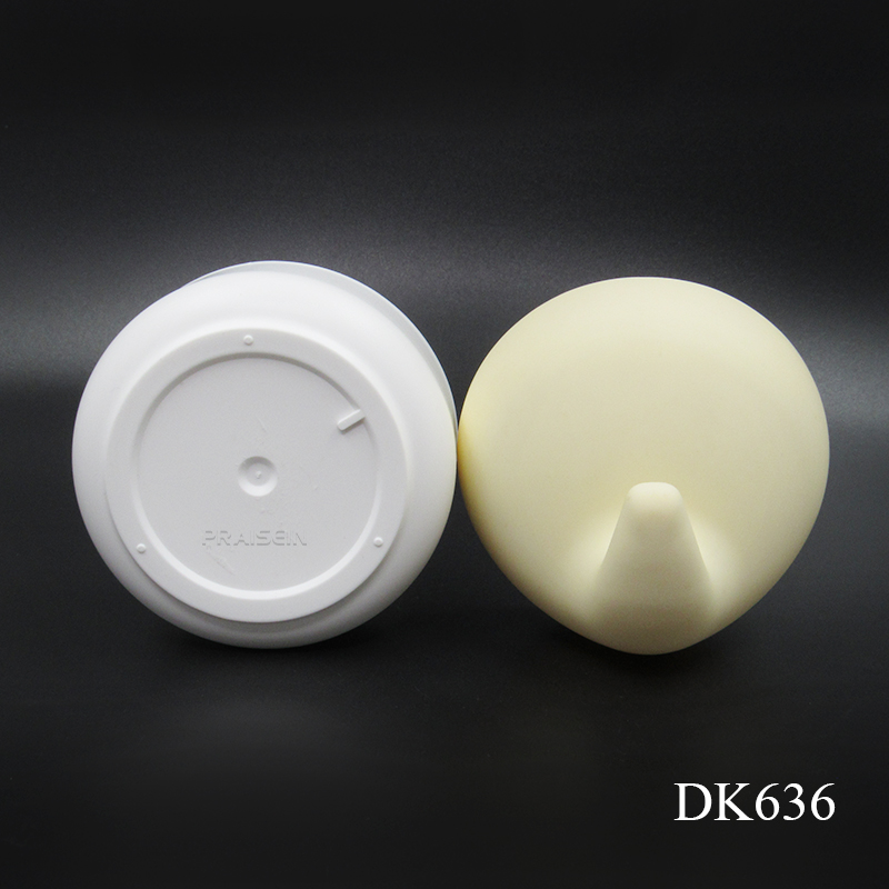 Round skin care cream packaging container custom 50g PP plastic baby moisturizer empty jar with lid and lining