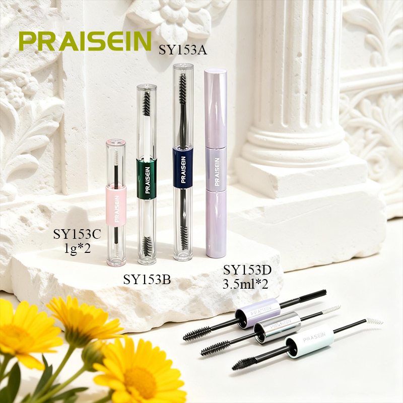 2 in 1 Round mascara packaging manufacturer wholesale cosmetics plastic clear mascara tubes