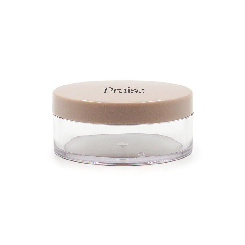 20ml Injection molding clear makeup round filling loose powder empty case, plastic cosmetics loose powder container packaging