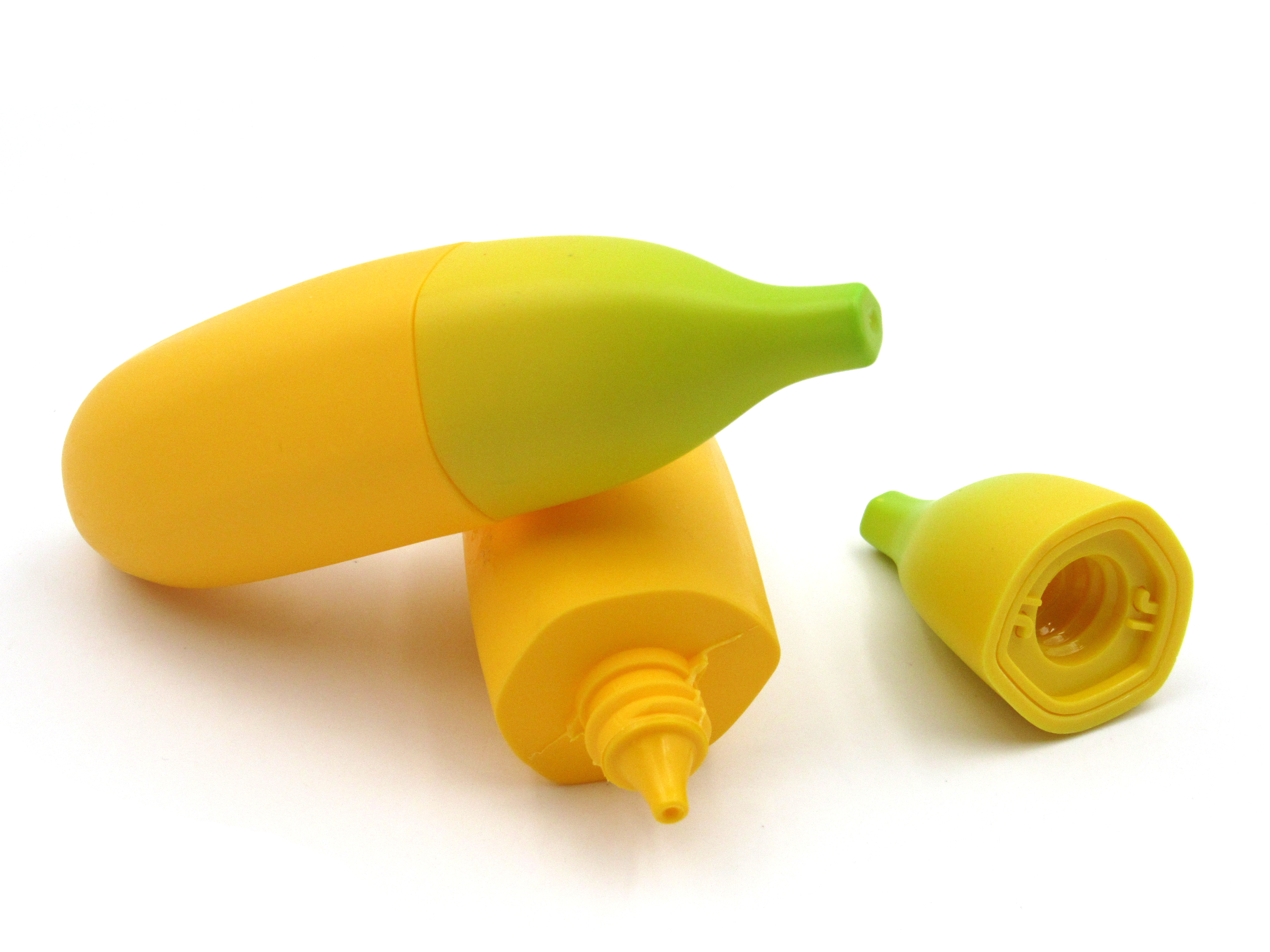 Banana shape makeup suit empty 45ml 85ml lotion bottle lipgloss lipstick Mascara Eyeliner Tube container plastic packaging