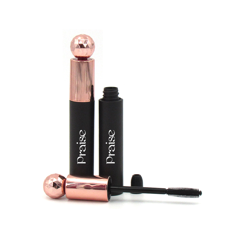 New cosmetics packaging wholesale 10ml Plastic mascara tube with rotary brush elegant round empty lipstick tube custom label