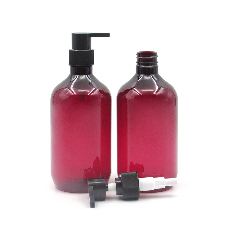Factory Price Wholesale 500ml 800ml Shampoo Bottle with Pump Round PET Plastic Bottle