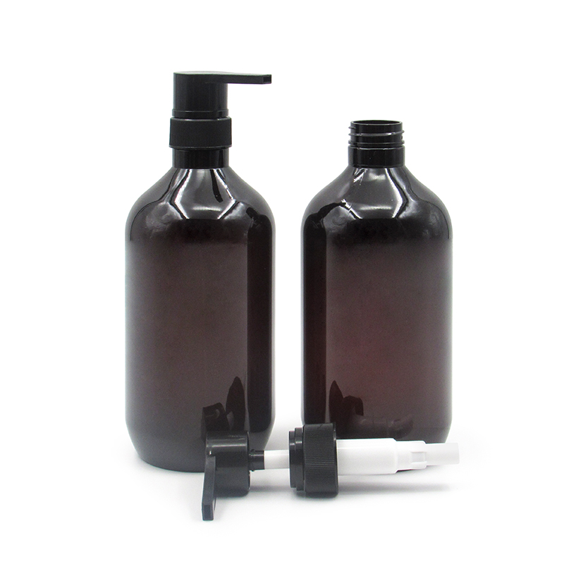 Factory Price Wholesale 500ml 800ml Shampoo Bottle with Pump Round PET Plastic Bottle
