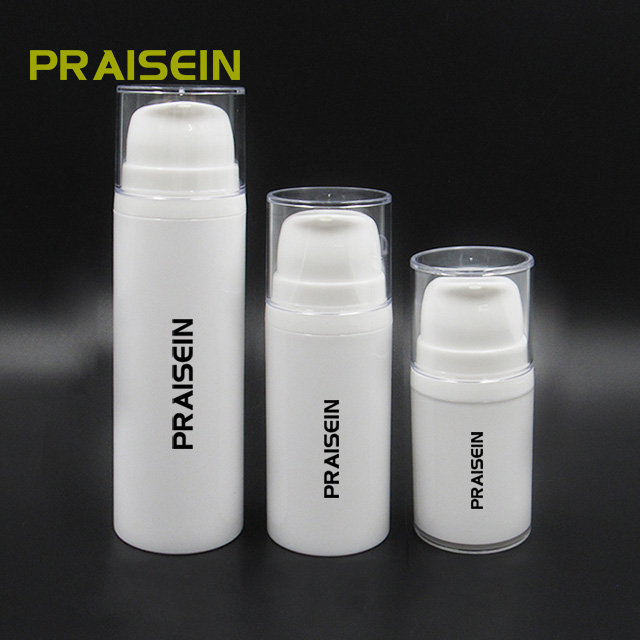 Airless plastic vacuum bottle for skin care 45ml 80ml white double wall plastic lotion pump bottle empty cosmetic container