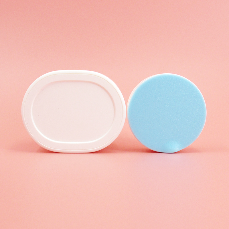Production 50ml plastic cosmetic container, white empty wide mouth cream jar with leakproof round lid custom label