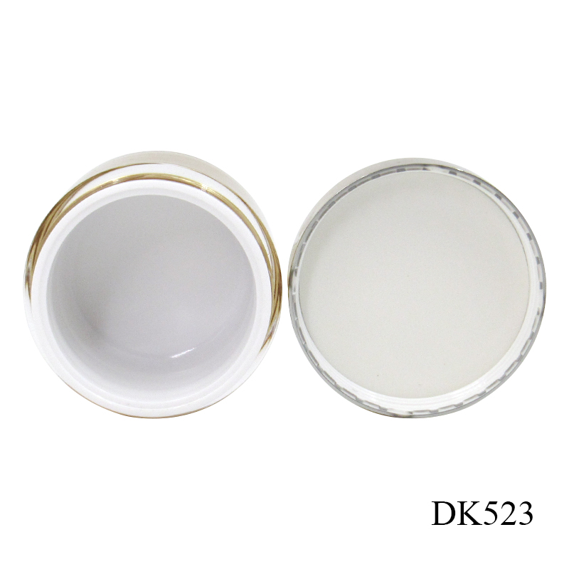 30g Skin care jar Packaging custom logo, gold plastic empty face cream container, round cosmetic cream jar free samples