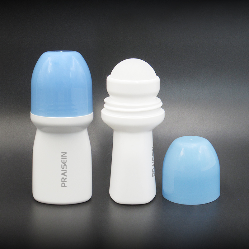 New essential oil perfume container 60ml 70ml 90ml 100ml HDPE plastic deodorant roll on bottle