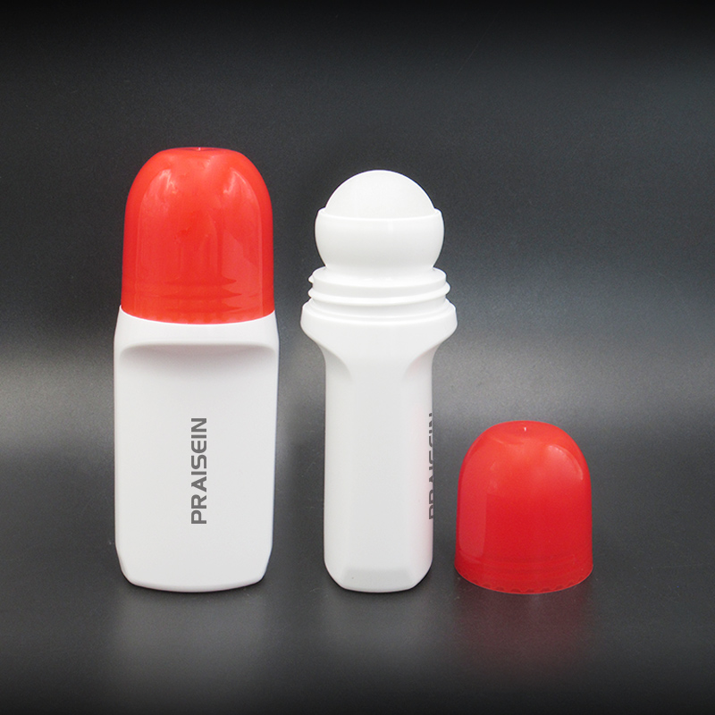 New essential oil perfume container 60ml 70ml 90ml 100ml HDPE plastic deodorant roll on bottle