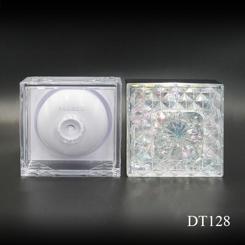 High-end cream container cosmetic plastic jar custom logo empty 50g silver lid cream jar