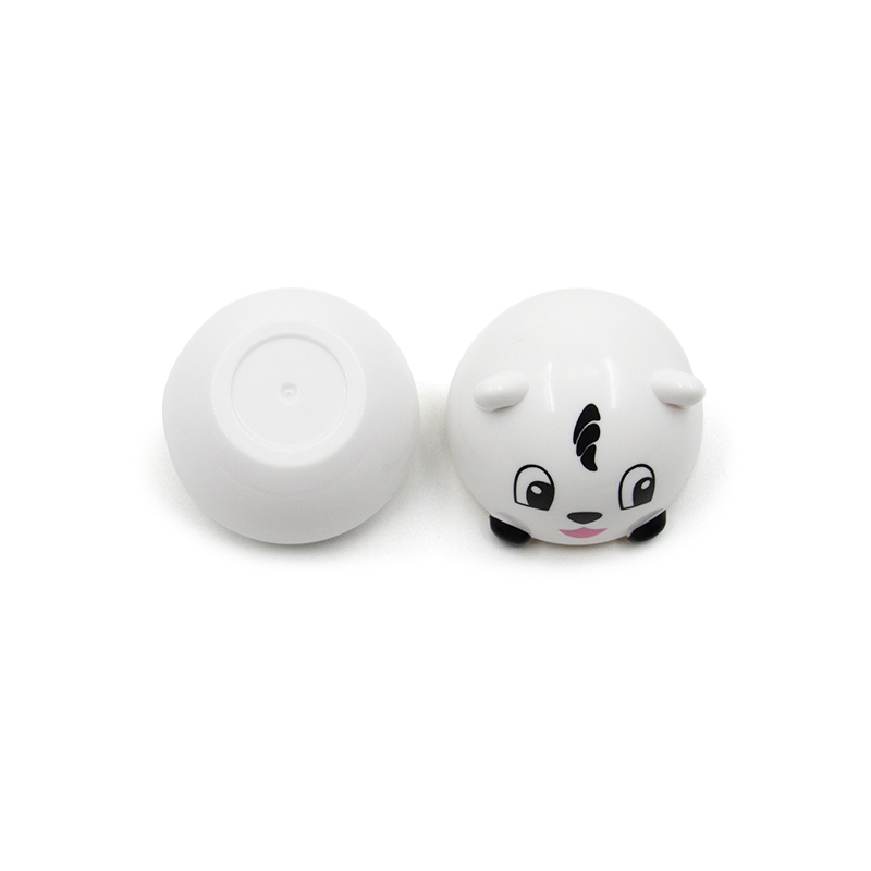 Biodegradable 7g lovely cosmetics lip balm ball container cartoon plastic lipstick packaging free sample