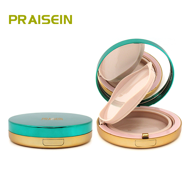 Round air cushion BB cream case wholesale empty plastic cosmetic foundation case container with mirror