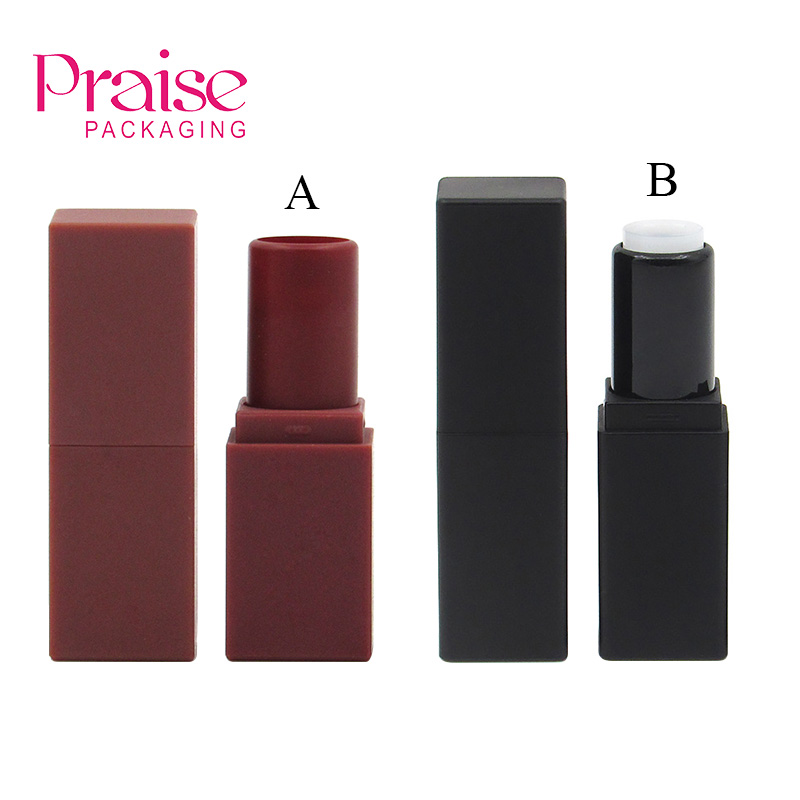 China wholesale makeup custom plastic mini lip stick container square empty lip stick tube cosmetic Vials packaging