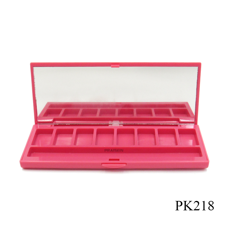 8-color rectangular eyeshadow container OEM ODM cosmetic packaging empty plastic eye shadow case