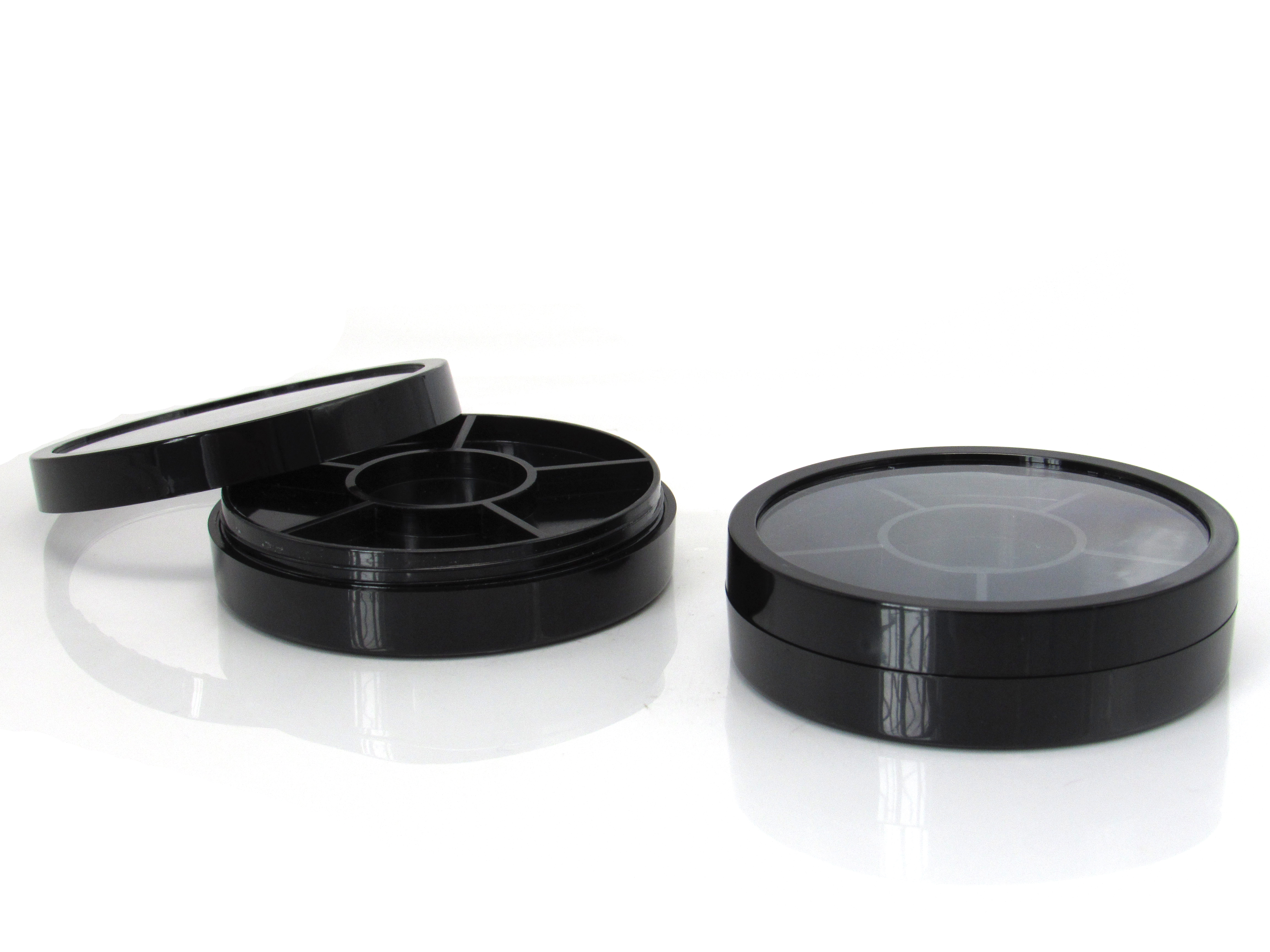 Cosmetic hot sale round plastic Face Body Paint Oil Palette 1-6 color empty Eyeshadow packaging wholesale custom processing