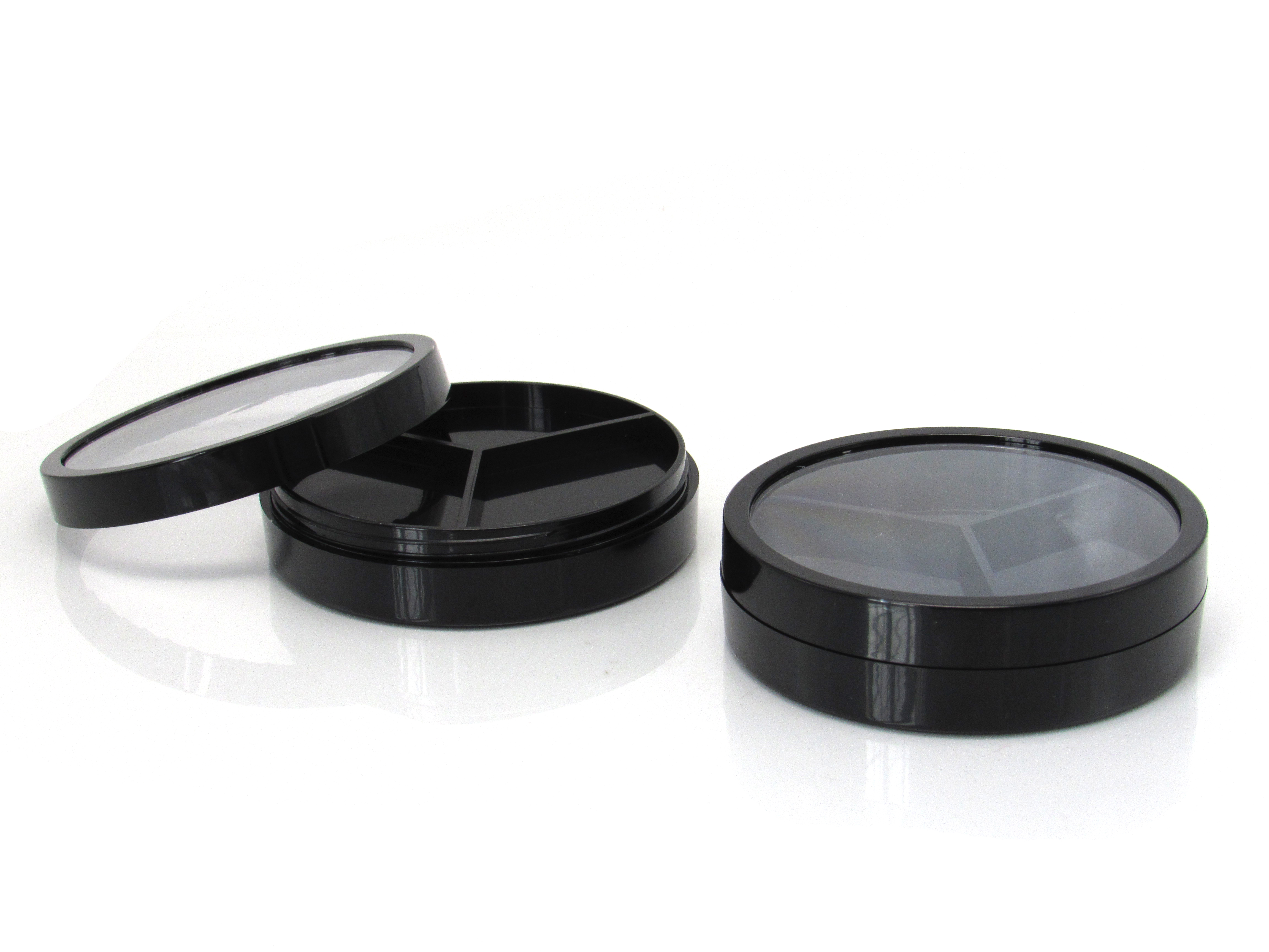 Cosmetic hot sale round plastic Face Body Paint Oil Palette 1-6 color empty Eyeshadow packaging wholesale custom processing