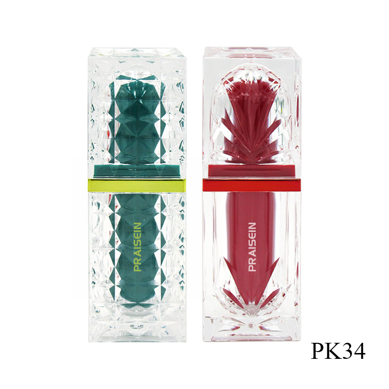 Custom lotion pump bottle 30ml square plastic essence bottle transparent cosmetic bottle packaging