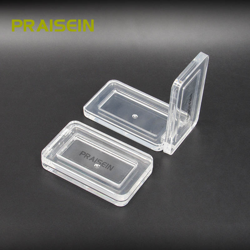 Monochrome square clear eyeshadow case empty plastic container cosmetics blush powder case