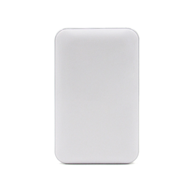 Sell high quality white rectangle plastic empty powder compact case containers for cosmetic packaging, customized designs logo