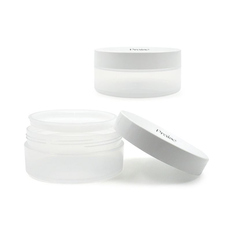 White Cosmetic jar Custom 200g empty round cream container 110g plastic eye mask jar can hold 60 pieces