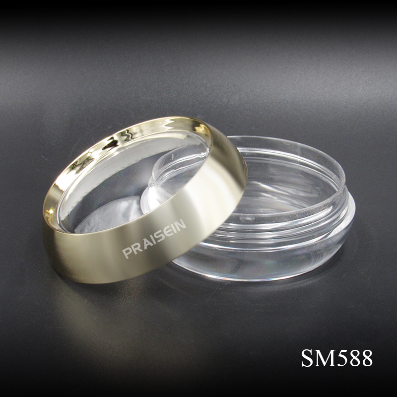 Custom thick wall clear plastic capsule skin care jar empty round essence capsule plastic bottle