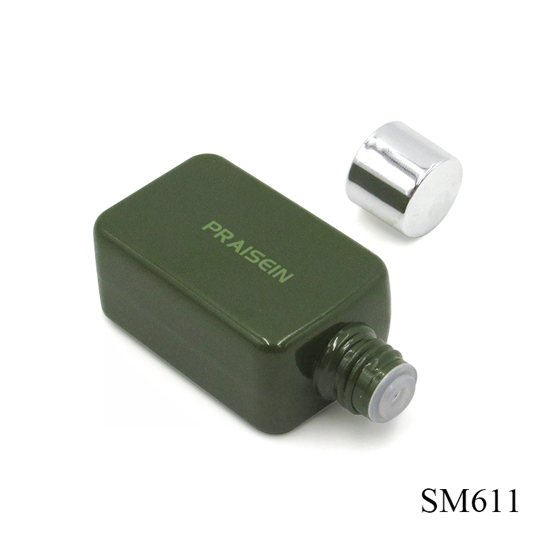 30ml 1oz green toner plastic bottle small size square lotion sample bottle cosmetic packaging