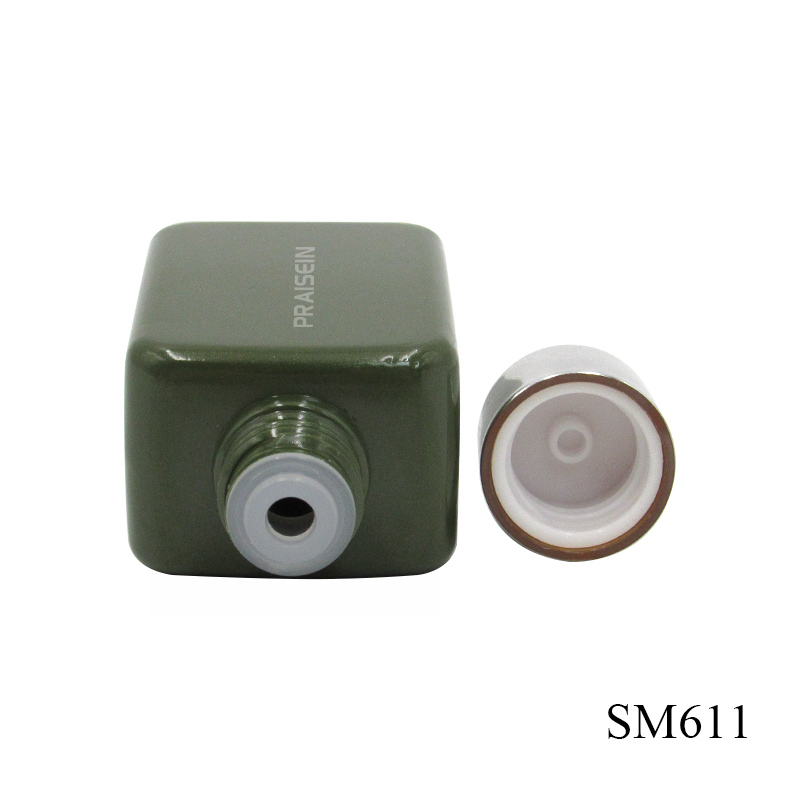 30ml 1oz green toner plastic bottle small size square lotion sample bottle cosmetic packaging