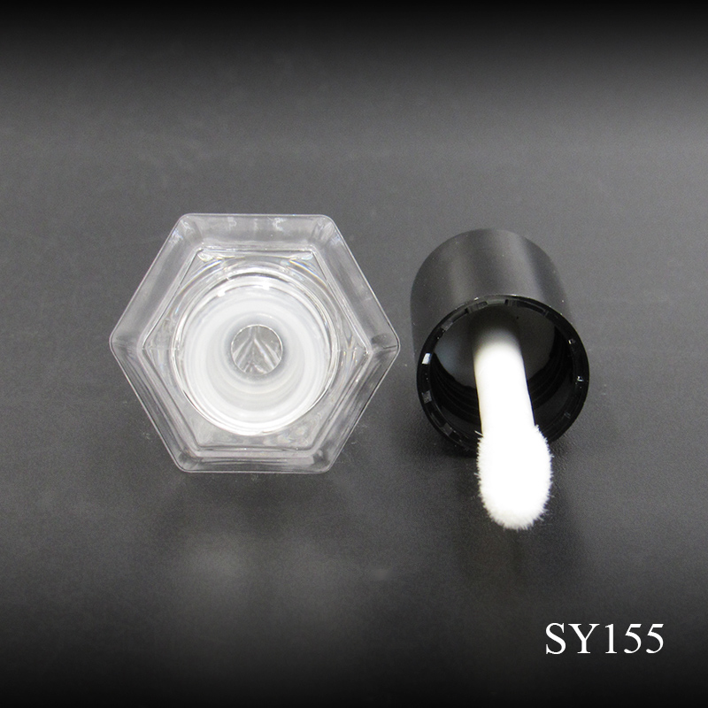 Own brand custom refillable plastic lip gloss container cosmetic packaging empty 3ml small clear lip gloss tubes