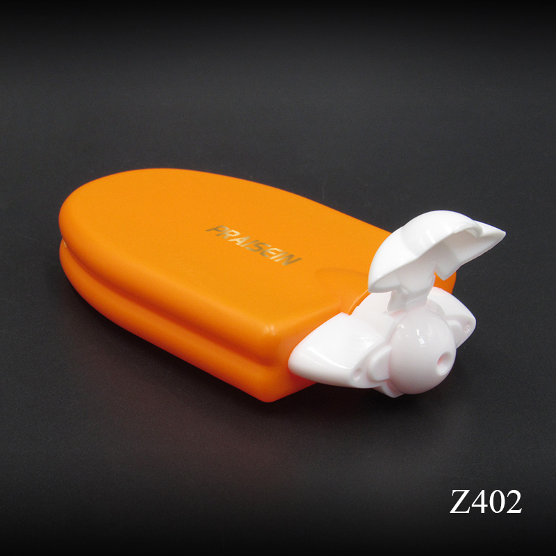 30ml Flat orange cosmetic hand cream bottle plastic container clamshell squeeze sunscreen bottle