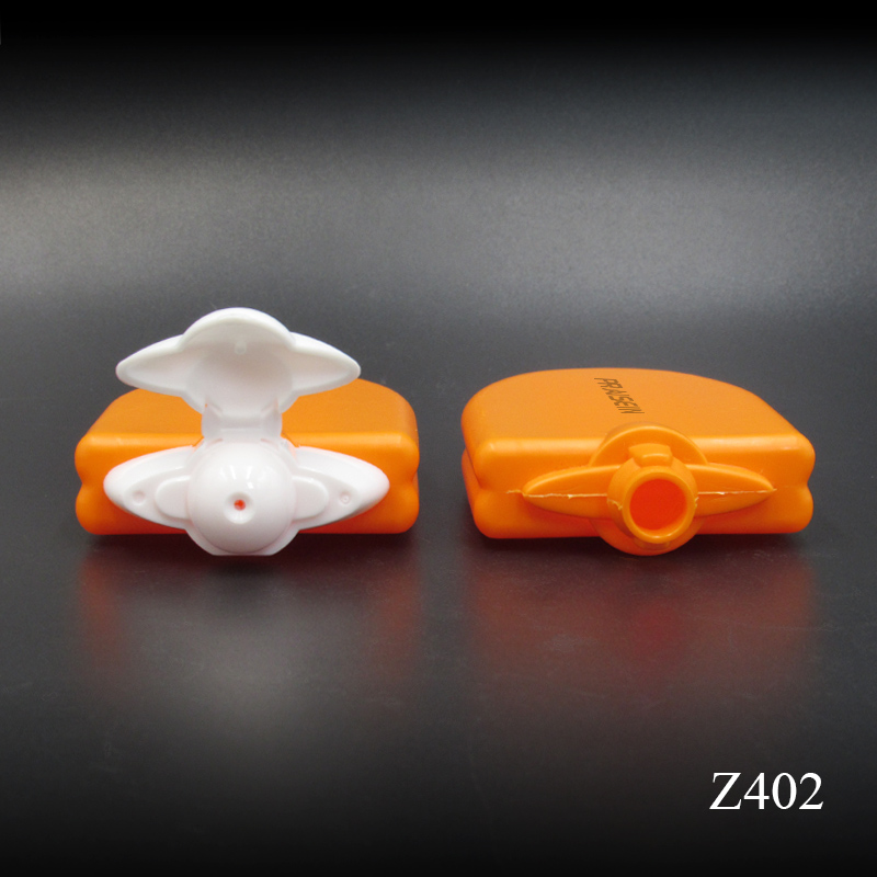 30ml Flat orange cosmetic hand cream bottle plastic container clamshell squeeze sunscreen bottle