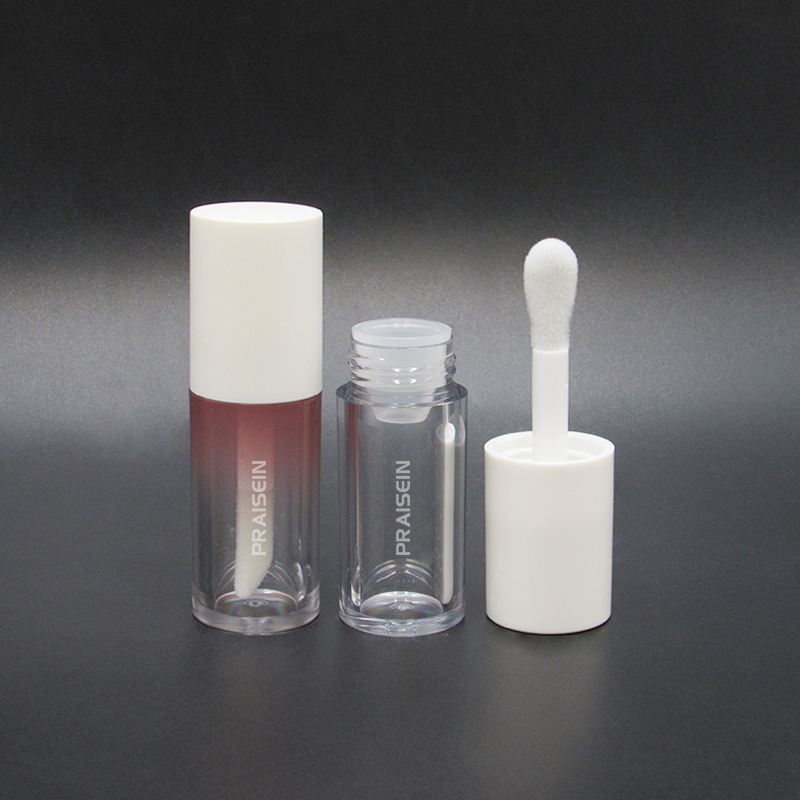 5ml 8ml Round Transparent Lip Gloss Tube with Applicator Custom Liquid Blush Container Wholesale