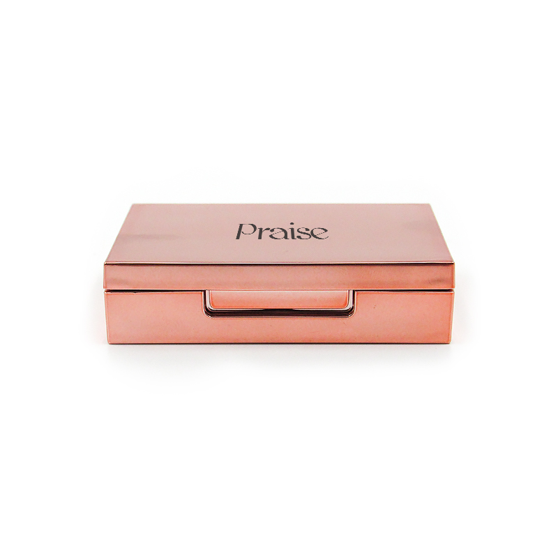 Square Golden Eyeshadow Packaging Can Be Made Into a Transparent Cosmetic Plastic 4 Color Eye Shadow case