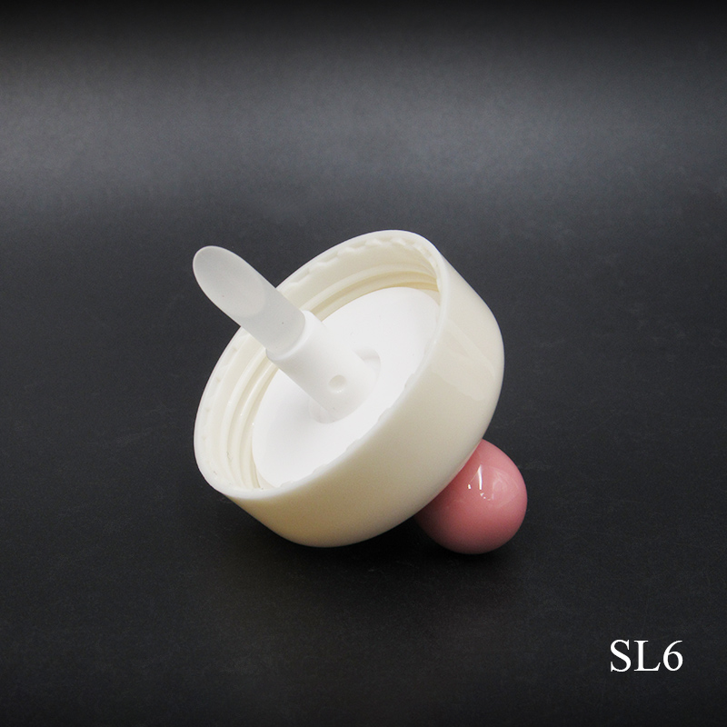 Cute Round Cosmetic Lip Gloss Container 4-5g Bow Top Plastic Empty Lip Gloss Tube