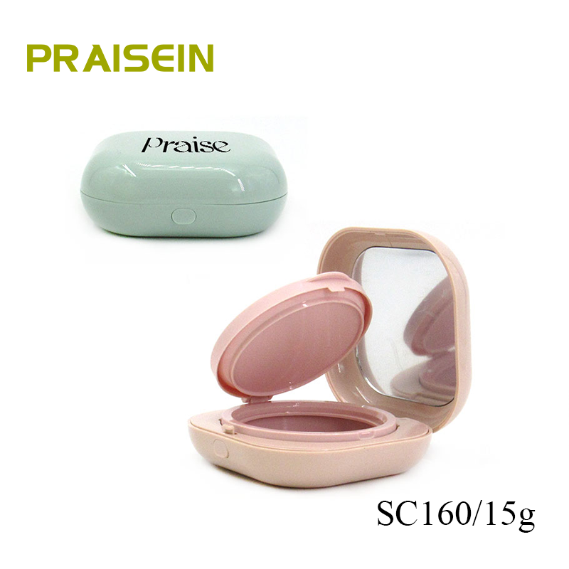Custom private labels empty portable air cushion BB cream containers square cosmetics air cushion case plastic packaging