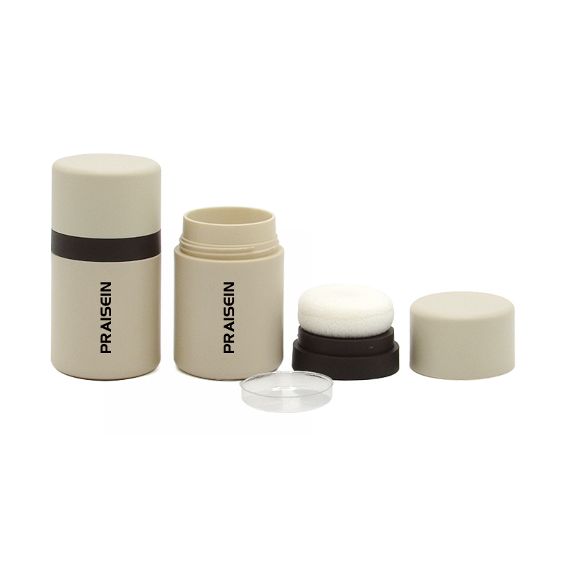 Cosmetics 8.5g empty loose powder case packaging, Hair fluffy powder bottle, Pink round plastic powder filling case container