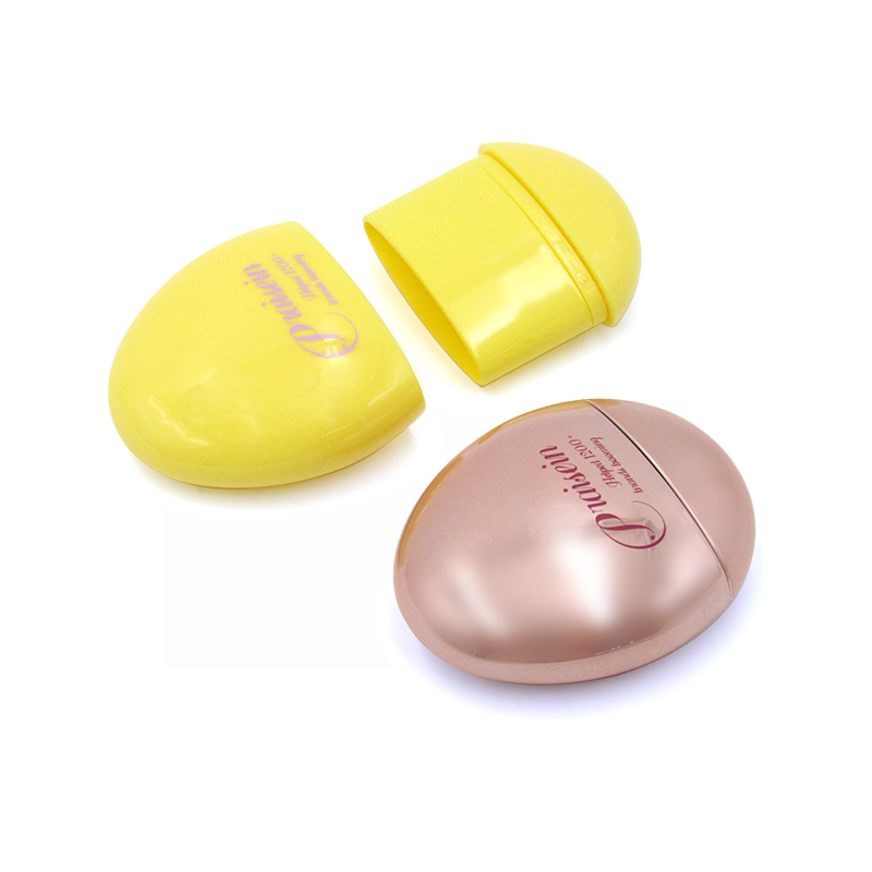 6g 13-15g Empty silver lip balm tube egg shaped plastic deodorant container packaging