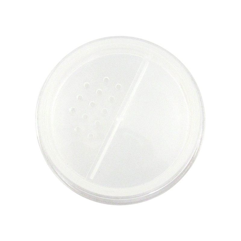 Factory Manufactures 10g Plastic Clear Empty Loose Powder Case with Rotary Mesh Screen